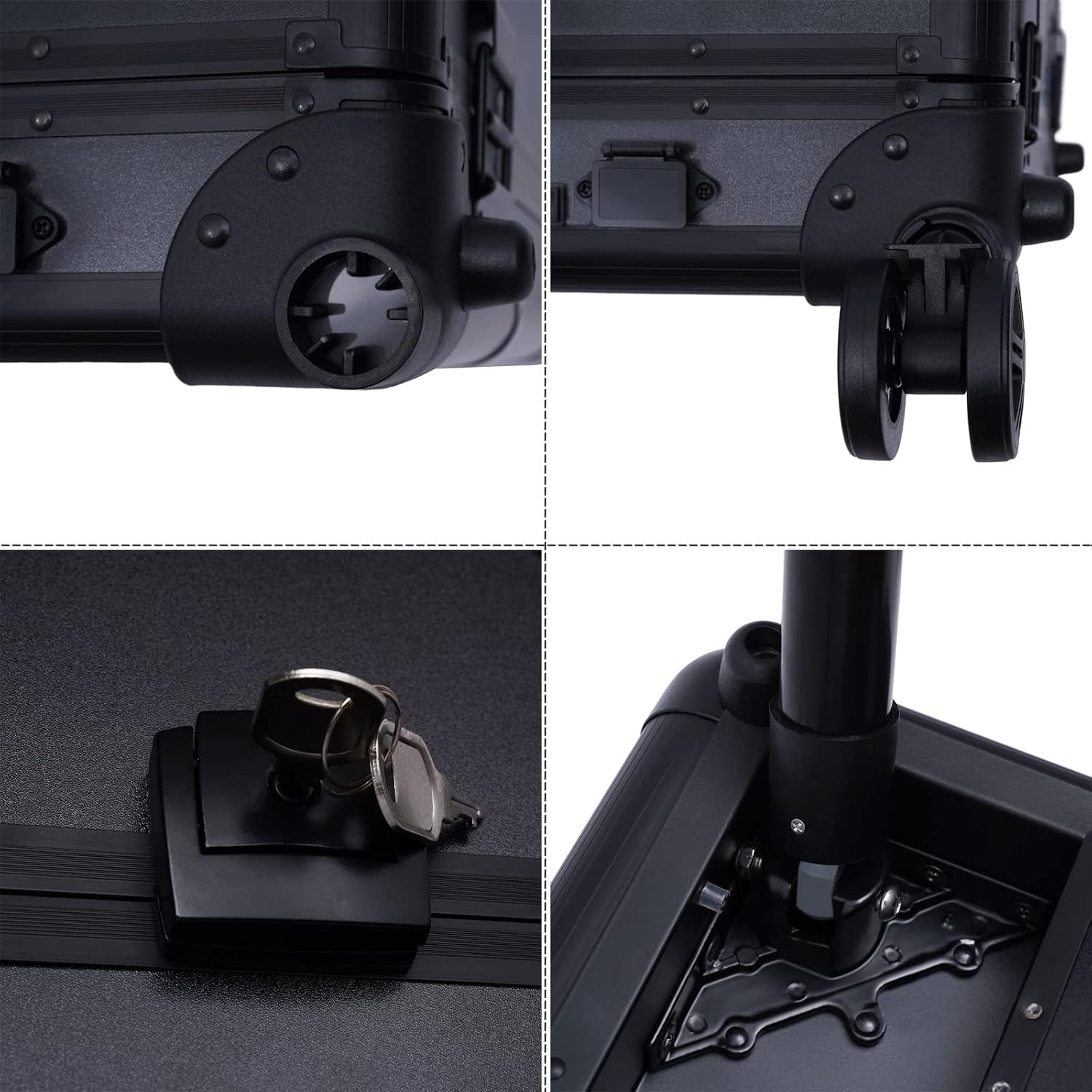 Makeup Case with Light and Mirror,Professional Rolling Makeup Train Case Large Travel Trolley Cosmetic Storage Case Salon Station, 22' Portable Makeup Luggage,Adjustable Legs Lockable