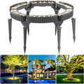 Outdoor Led Garden Lights, Courtyards Ring Tree Light, Aluminum Landscape Spotlights for Trees, Easy to Use(Warm White Light,Pack of 6)