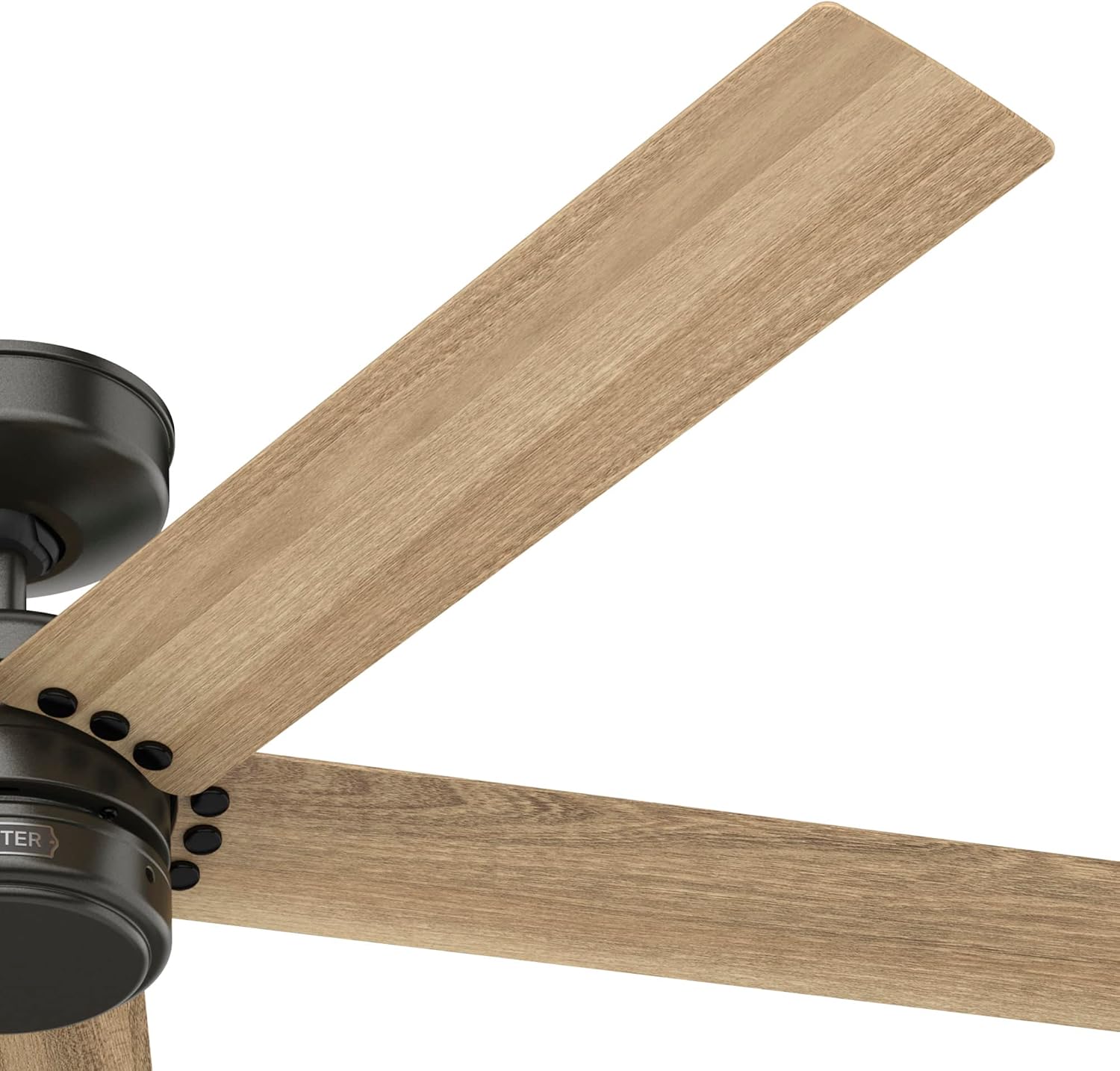 Hunter 52 inch Outdoor or Indoor Ceiling Fan No Light - Bronze Ceiling Fan without Light, For Patio, Porch, Garage, or Living Room, Standard Mount, 5 Blades, Wall Control - Burton 52264, Noble Bronze