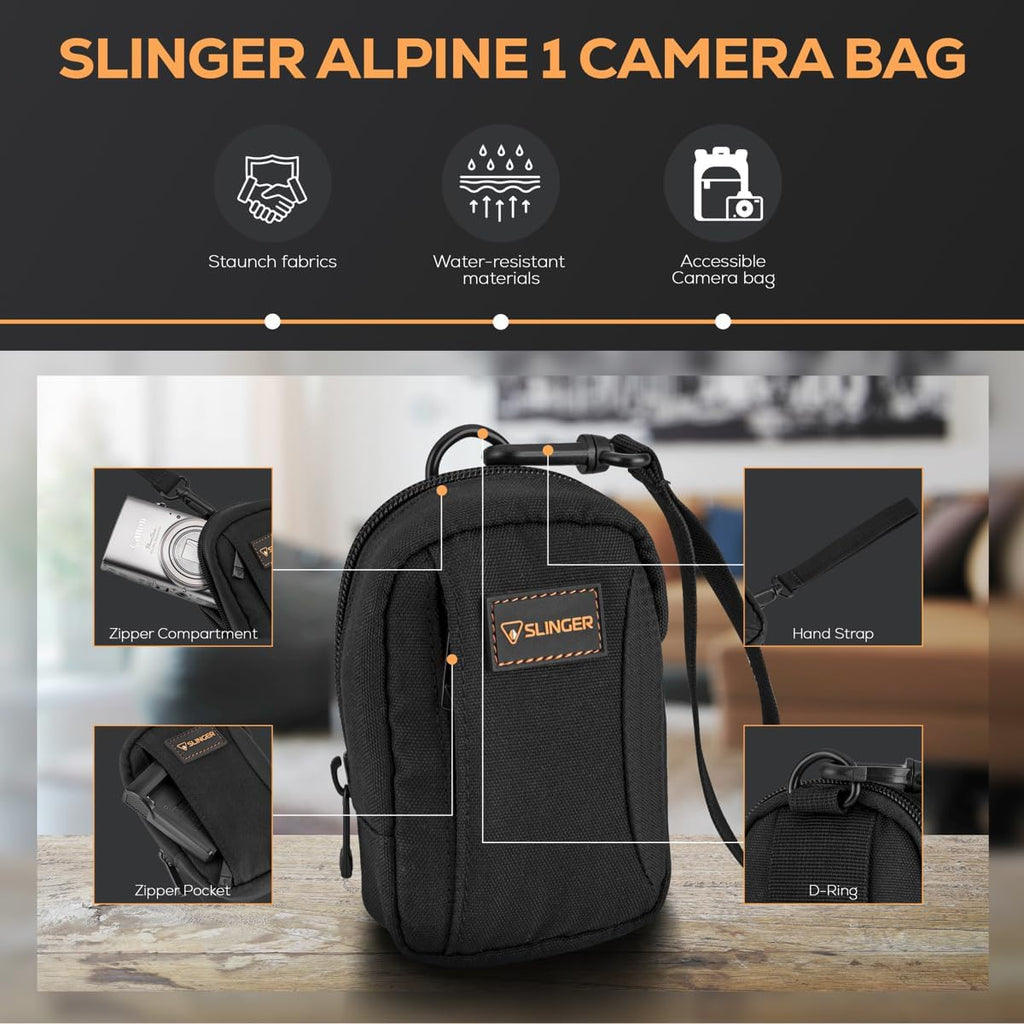 KODAK PIXPRO FZ55-BK 16MP Digital Camera 5X Optical Zoom 28mm Wide Angle 1080P Full HD Video 2.7' LCD Vlogging Camera. Bundle with SD Card and Slinger Camera Bag (Silver)