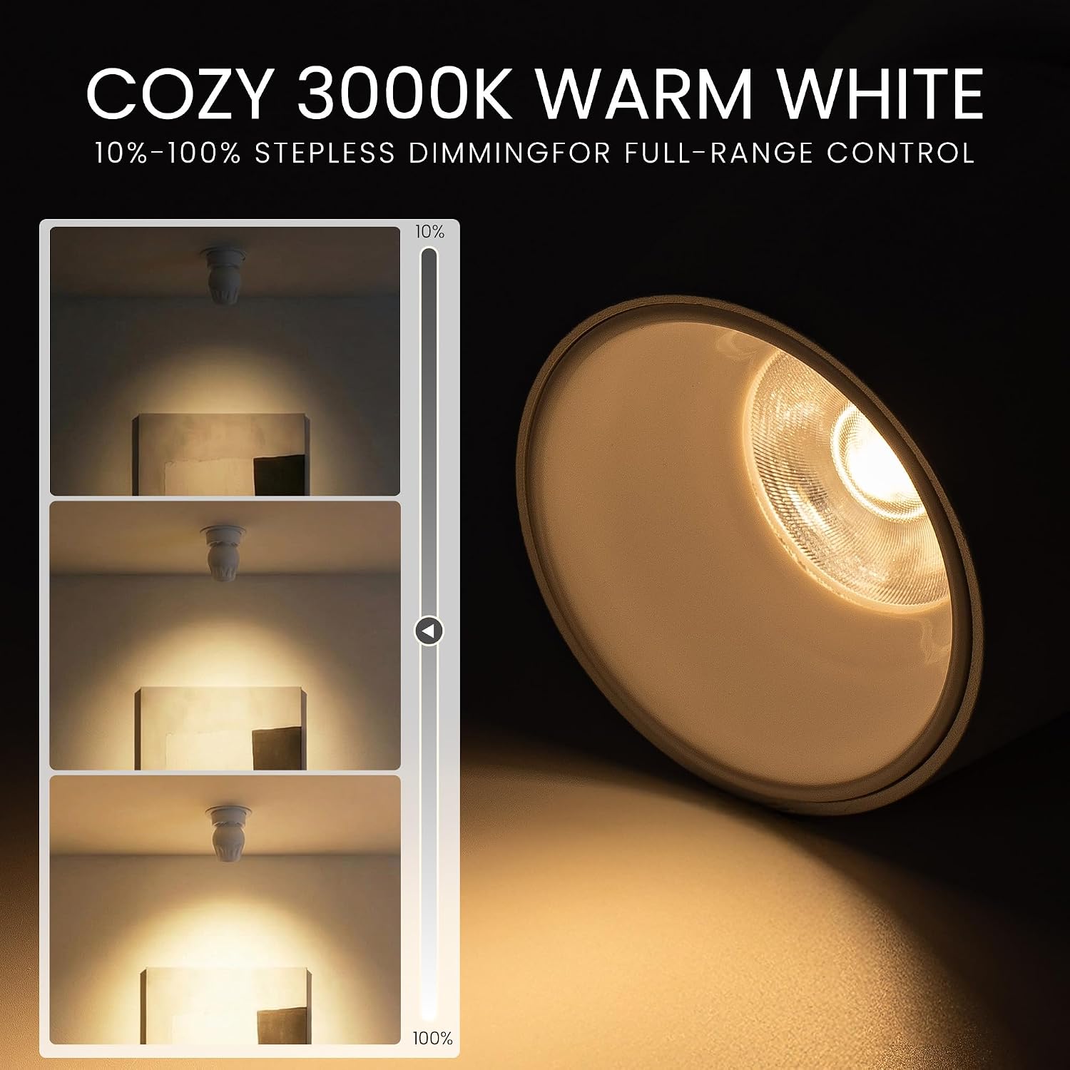 4 Packs LED Dimmable Adjustable Ceiling Spotlight 12W 3000K Aluminum Wired Spotlight Fixtures CRI 97 Surface Mounted Indoor Spot Light for Living Room Hallway Picture Corridor, White