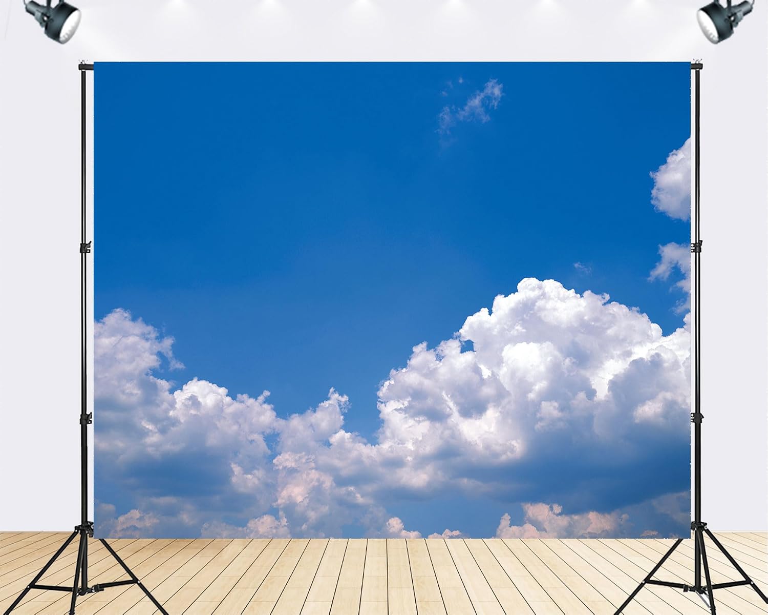 Trykid 20x10ft Blue Sky White Clouds Backdrop Clear Sky Clouds Natural Scenery Photography Background Newborn Baptism Baby Shower Wedding Birthday Party Decoration Studio Fabric
