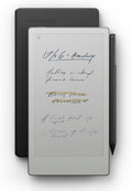 reMarkable Paper Pro Move - Leather Folio Bundle | Ultraportable Color 7.3' Paper Tablet with Marker Plus Pen with Eraser, and a Book Folio Cover in Black Leather