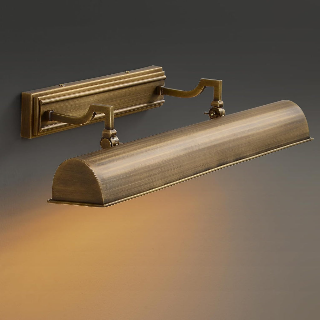 24in Modern Brass Picture Lights for Wall Hardwired, 4 Light Gold Wall Picture Light for Above Picture Frame, Accent Light for Living Room, Bookcase, Library Display E12 Base No Bulbs