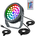 LED Wall Washer Light 144W RGBW Outdoor Spotlight, Outdoor Color Changing Stage Lights with Remote, Uplights for Weddings, Parties, Patio, Outdoor Wall,Landscape Lighting, IP65 Waterproof US 3-Plug