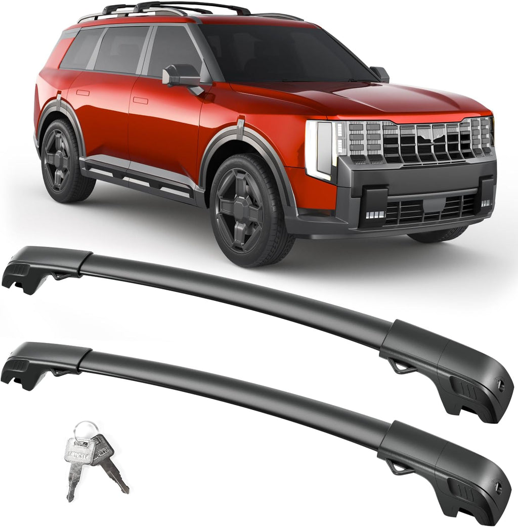 FengYu 300lb Lockable Roof Rack Cross Bars Compatible with Kia Telluride 2026 2027 with Raised Side Rails, Heavy Duty Aluminum Roof Rails Crossbars Cargo Bars