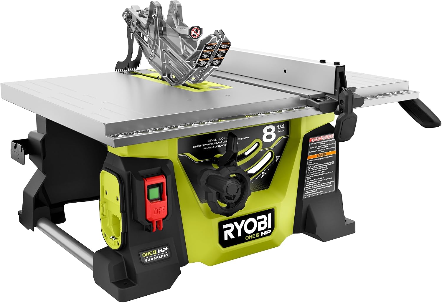 RYOBI ONE+ HP 18V Brushless Cordless 8-1/4 in. Compact Portable Jobsite Table Saw Kit with (2) 4.0 Ah Batteries and Charger