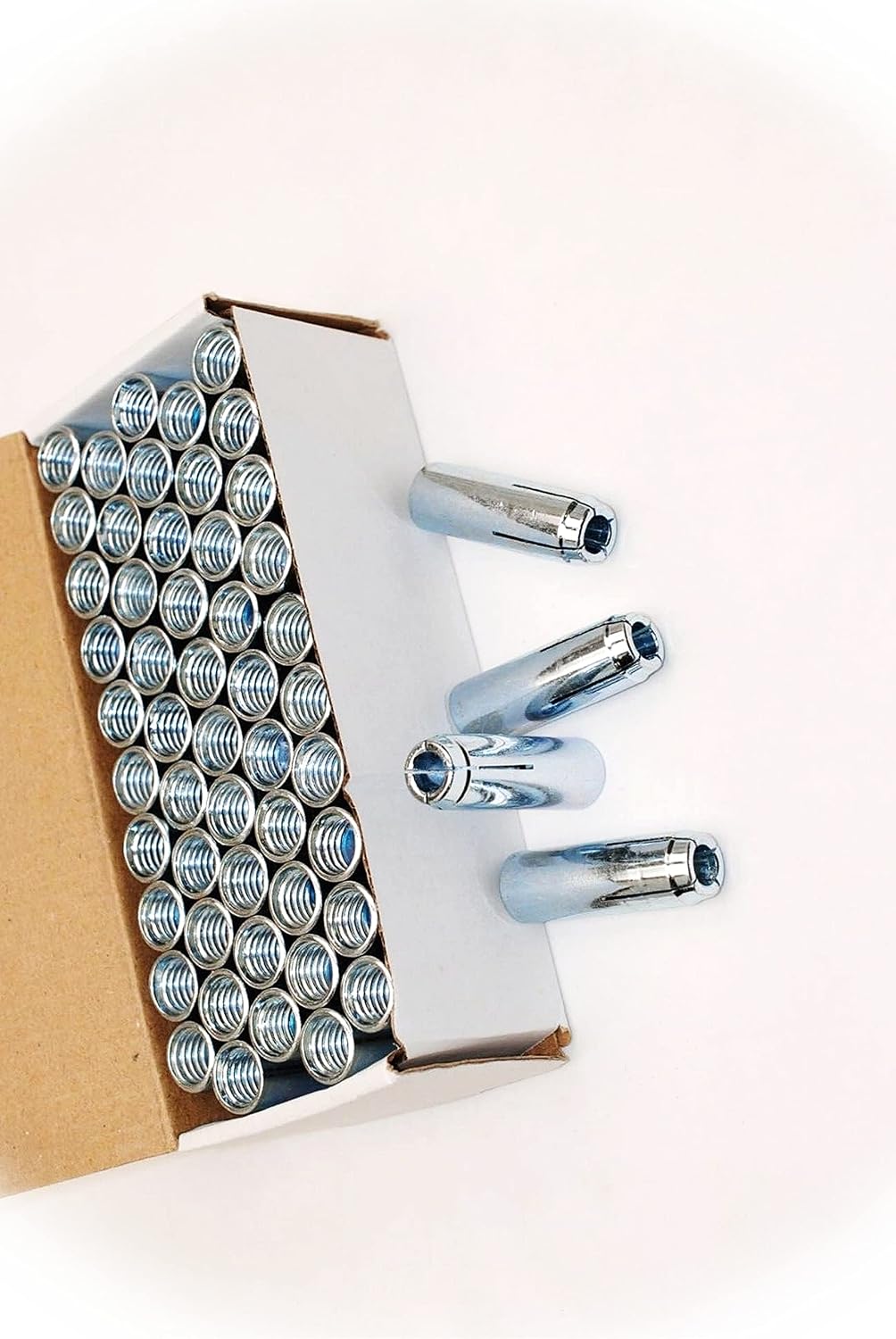 New Pack of (50) Drop-in 1/2 x 2 Concrete Expansion Anchor 5/8 Drill Zinc Plated 1/2-13 Multi-Purpose Comprehensive Hardware Fastener Assortment Kit MoPNEM02417