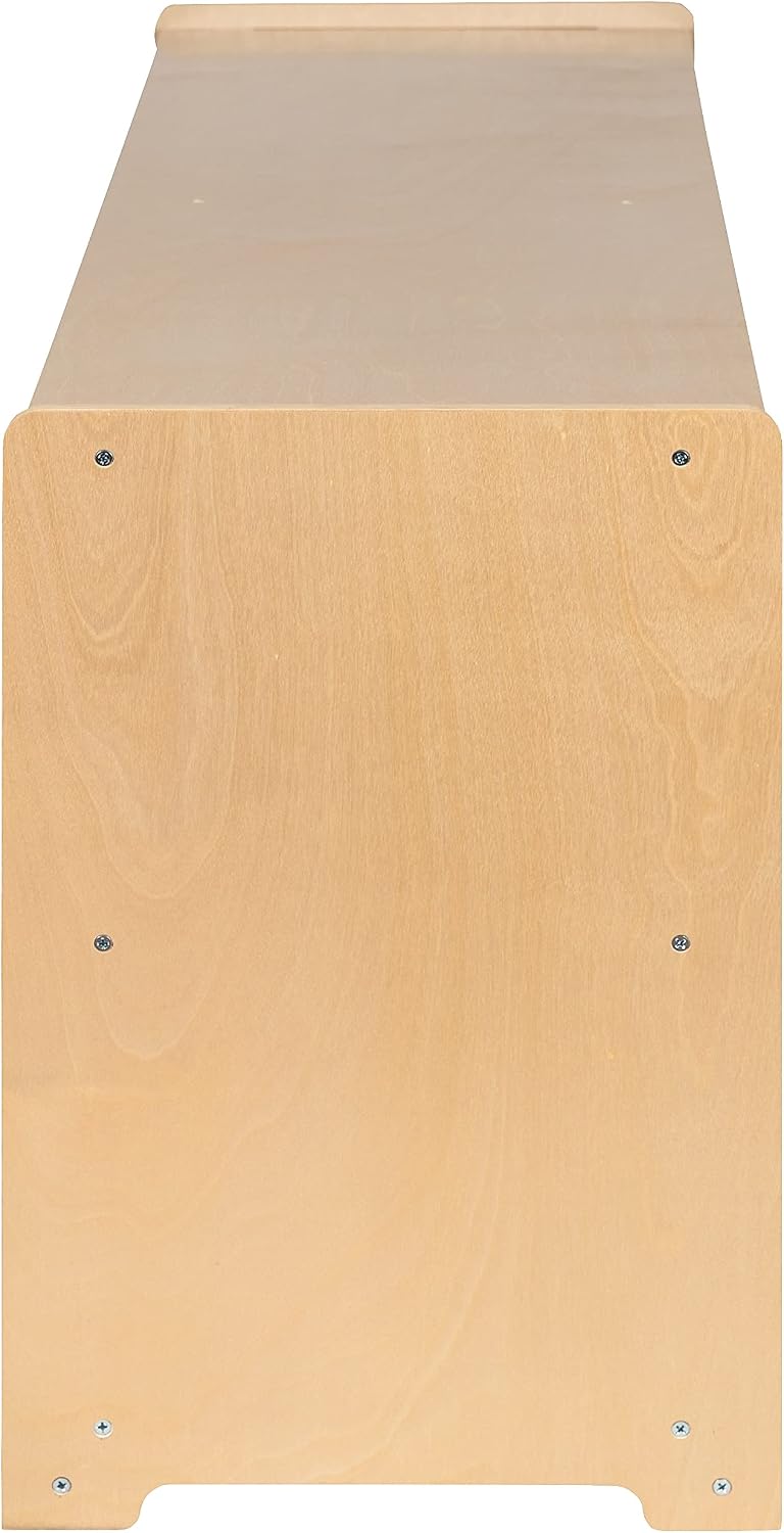 Flash Furniture Hercules Wooden 5 Section School Classroom Storage Cabinet for Commercial or Home Use - Safe, Kid Friendly Design - 24'H x 48'L (Natural)