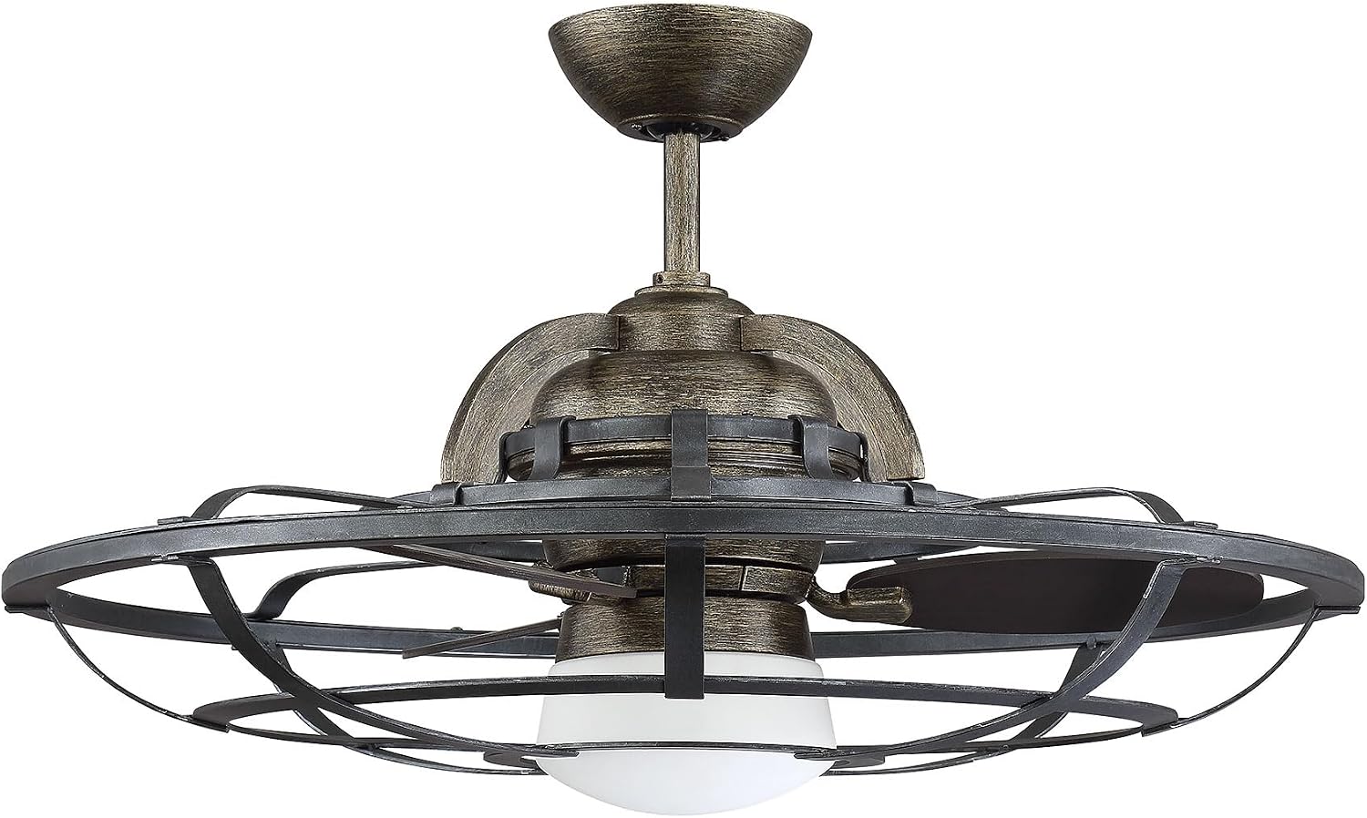 Savoy House 26-9536-FD-196 Alsace Industrial 30' Fandelier Ceiling Fan with Lights, Integrated LED Chandelier Fan with Remote Control, Reclaimed Wood