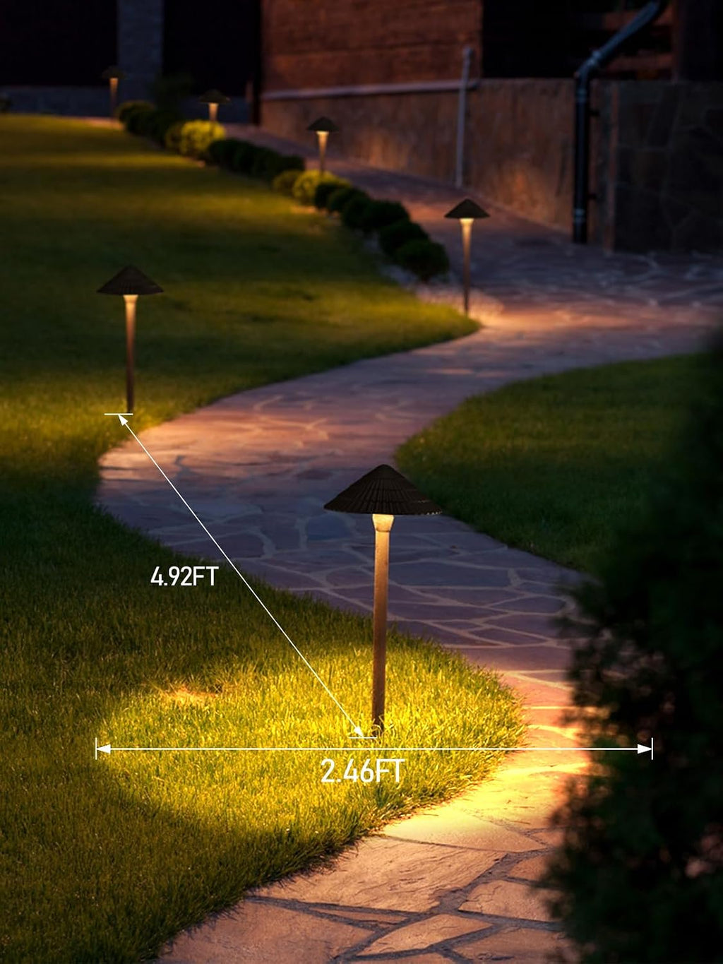 LEONLITE 12-Pack Low Voltage Landscape Lighting Kit, 12-24V LED Pathway Lights, Aluminum Outdoor Landscape Spotlight, Yard Light Kit for Walkway, Garden, ETL Listed, CRI90, 3000K Warm White