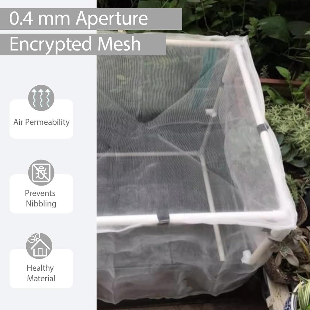 Plant Protection Tent for Vegetable Garden – Zippered Indoor/Outdoor Tomato Grow Enclosure, Crop Cage Netting, 100x100x100cm Gardening Essential