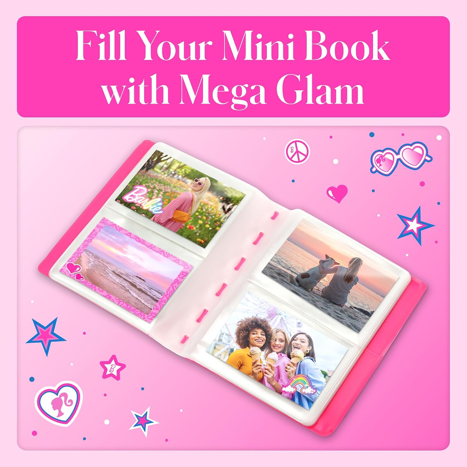 Kodak x Barbie Step Slim Wireless Instant Portable Photo Mobile Printer (Iconic Style)+ Barbie Deluxe Camera Case + Barbie Photo Album + Zink Paper (20 Sheets)