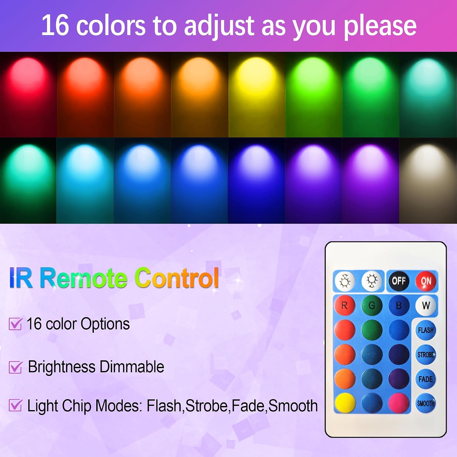 GU10 Track Lighting Fixtures, White RGB 12-Pack Track Light Heads, 120V Colour-Changing Ceiling Spotlight Fixture with IR Remote for Living Room, Home Parties, Nightclubs