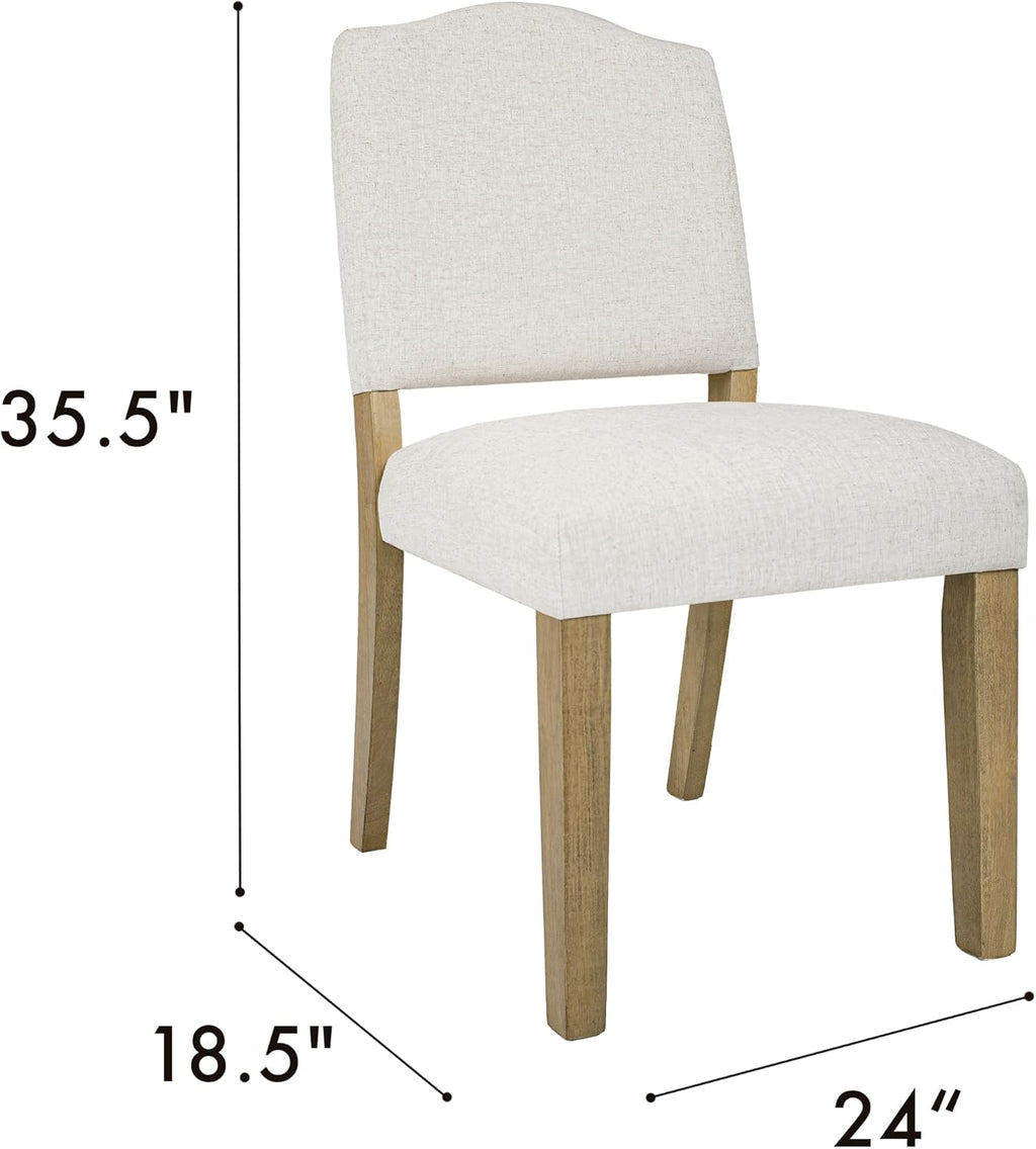 HomePop Open Back Dining Chair - Cream Textured Woven (Single Pack)