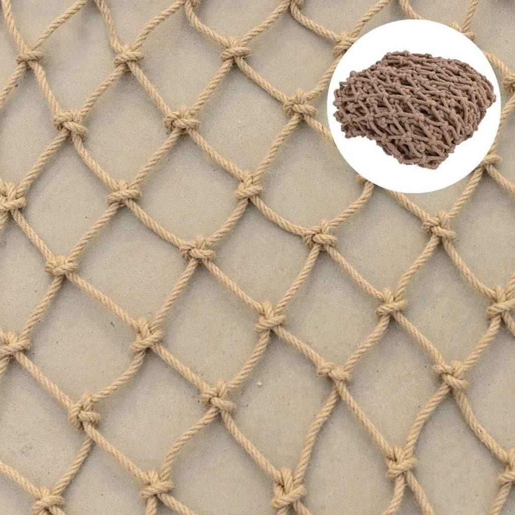 Heavy Duty Pet Climbing Rope Net Bird Toys Safety Netting for Children, Railing Protection, Plants Decoration, Cargo Net for Swingset & Treehouse(2 * 4m(7 * 13ft))
