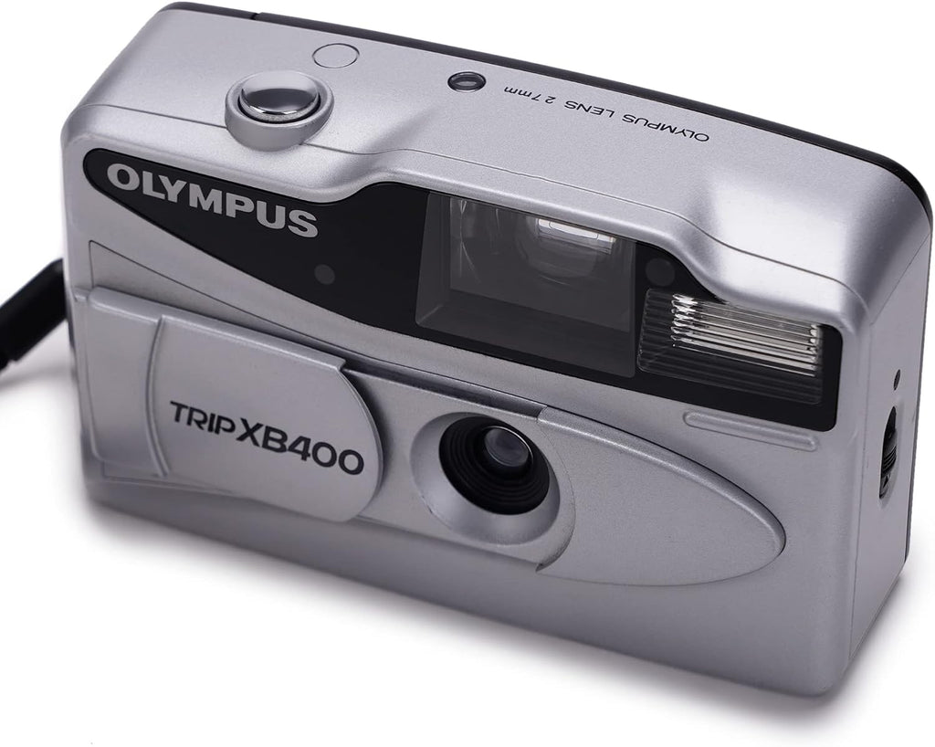 Olympus Trip XB40 AF 35mm Film Camera Point & Shoot Silver w/ Built-in Flash and Film Drive (Renewed)