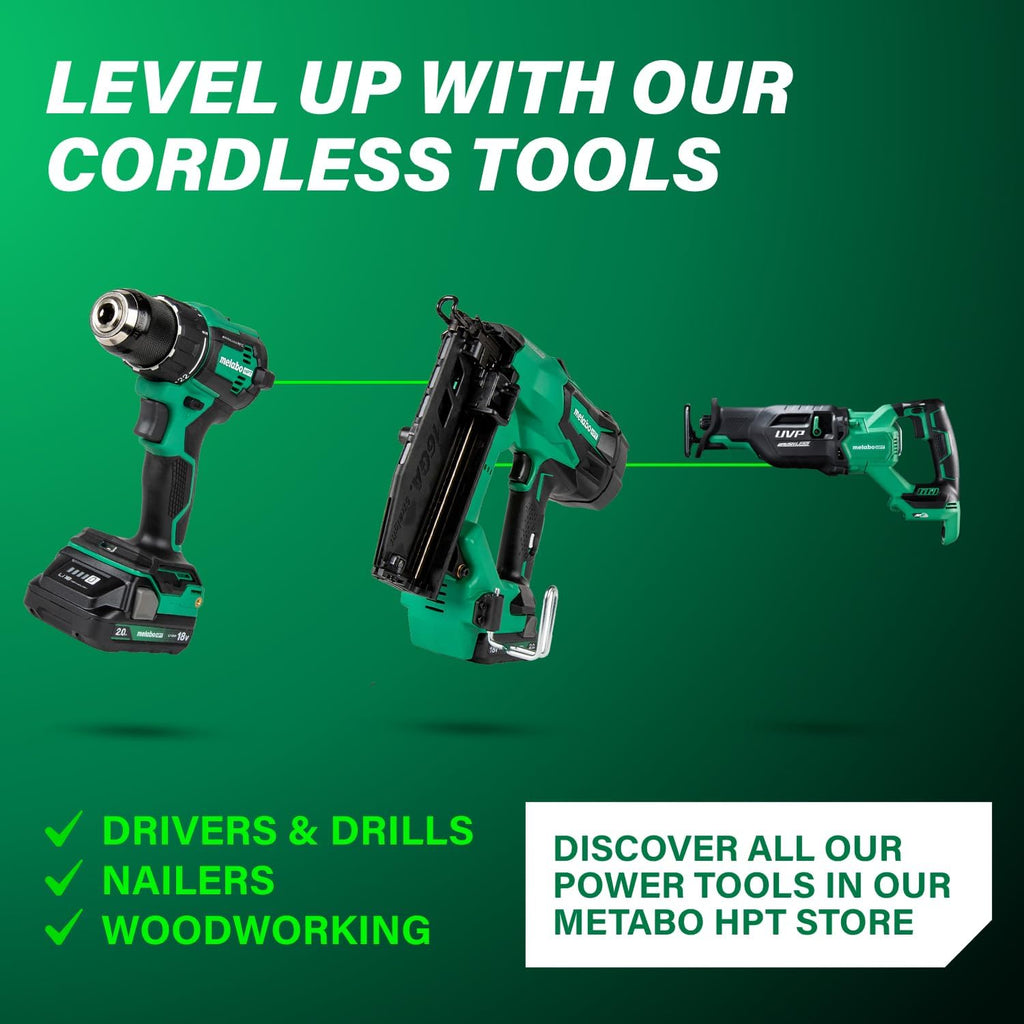 Metabo HPT 36V MultiVolt Cordless Reciprocating Saw, 4-Stage Speed Selector, 1,700 SPM to 3,000 SPM, Orbital Action, Low Vibration, Hybrid Power Option, Metal Rafter Hook, Tool Body Only, CR36DAQ4