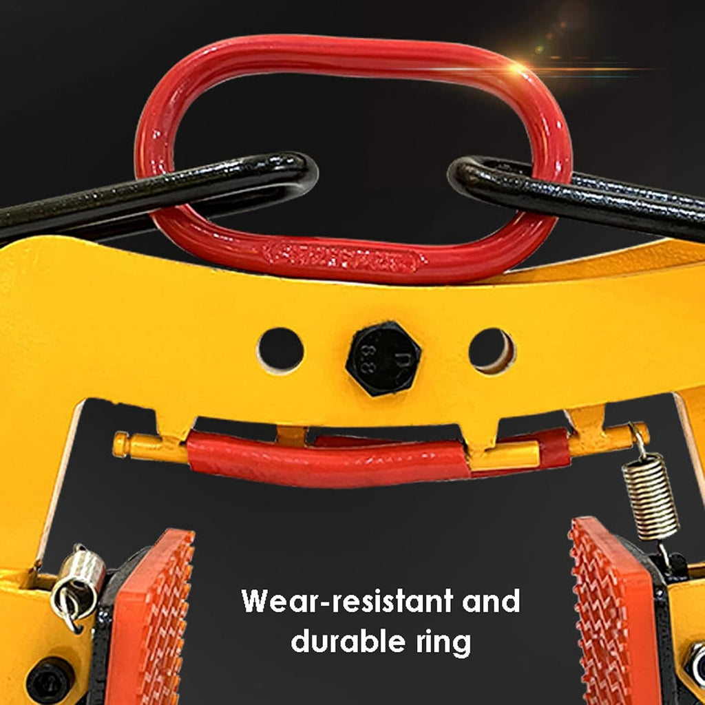 Adjustable Beam Lifting Clamps - Heavy-Duty Vertical Steel Plate Pliers, 6' Jaw Opening, Ideal for Roadside Stone and Curb Lifting, Perfect for Construction and D
