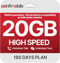 $18.6/Month | Infimobile Prepaid Unlimited Plan: 6 Months | 20GB High-Speed Data Per Month | Unlimited Data Talk & Text | Prepaid Plan Service SIM Card | Nationwide Coverage | 4G, 5G Network