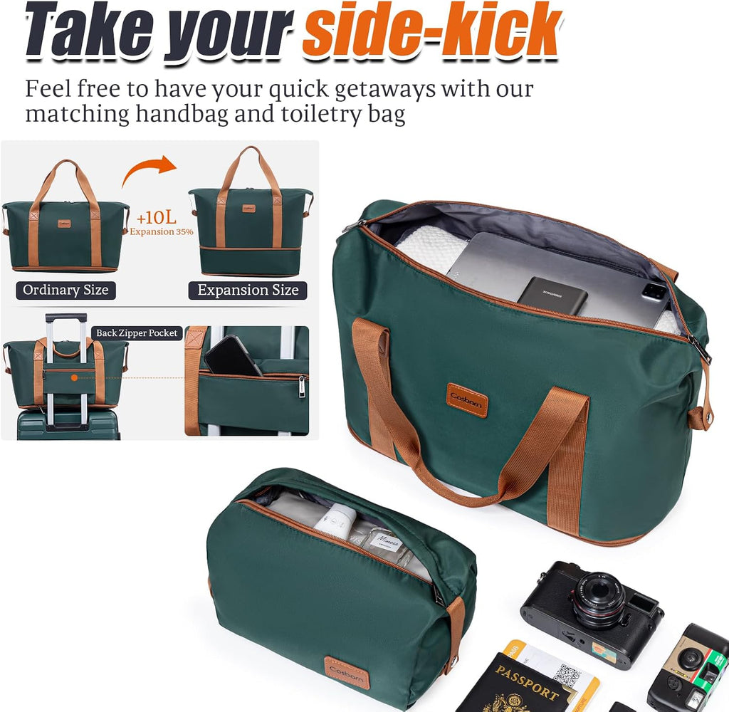 Cosbarn Luggage Sets 5 Piece Suitcases with Wheels, Suitcase Set ABS Hard Case Luggage with Lock Spinner Wheels Durable Travel Luggage