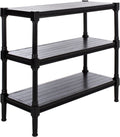 SAFAVIEH Home Collection Rafiki Black 3-Shelf Console Table CNS5715B