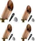 Brass Spot Lights Outdoor LED Landscape Lights – 109 Professional Grade Copper 12V Low Voltage Landscape Lighting with Bulbs 7W IP 65 Waterproof Metal Up Light for House Pathway Trees Plants (4 Pack)