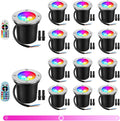 Low Voltage Landscape Lights Christmas 10W RGBW Warm White LED Well Landscape Lighting Waterproof Outdoor 12V-24V Pathway Deck Ground RGB Well Lights (14)