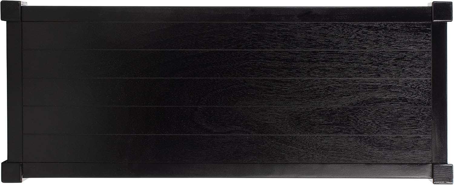SAFAVIEH Home Collection Rafiki Black 3-Shelf Console Table CNS5715B
