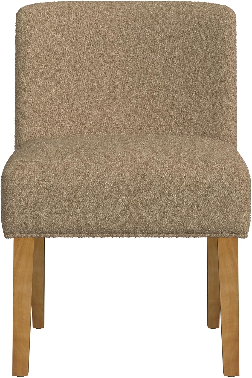 HomePop Low Back Dining Chair - Brown Boucle (Single Pack)