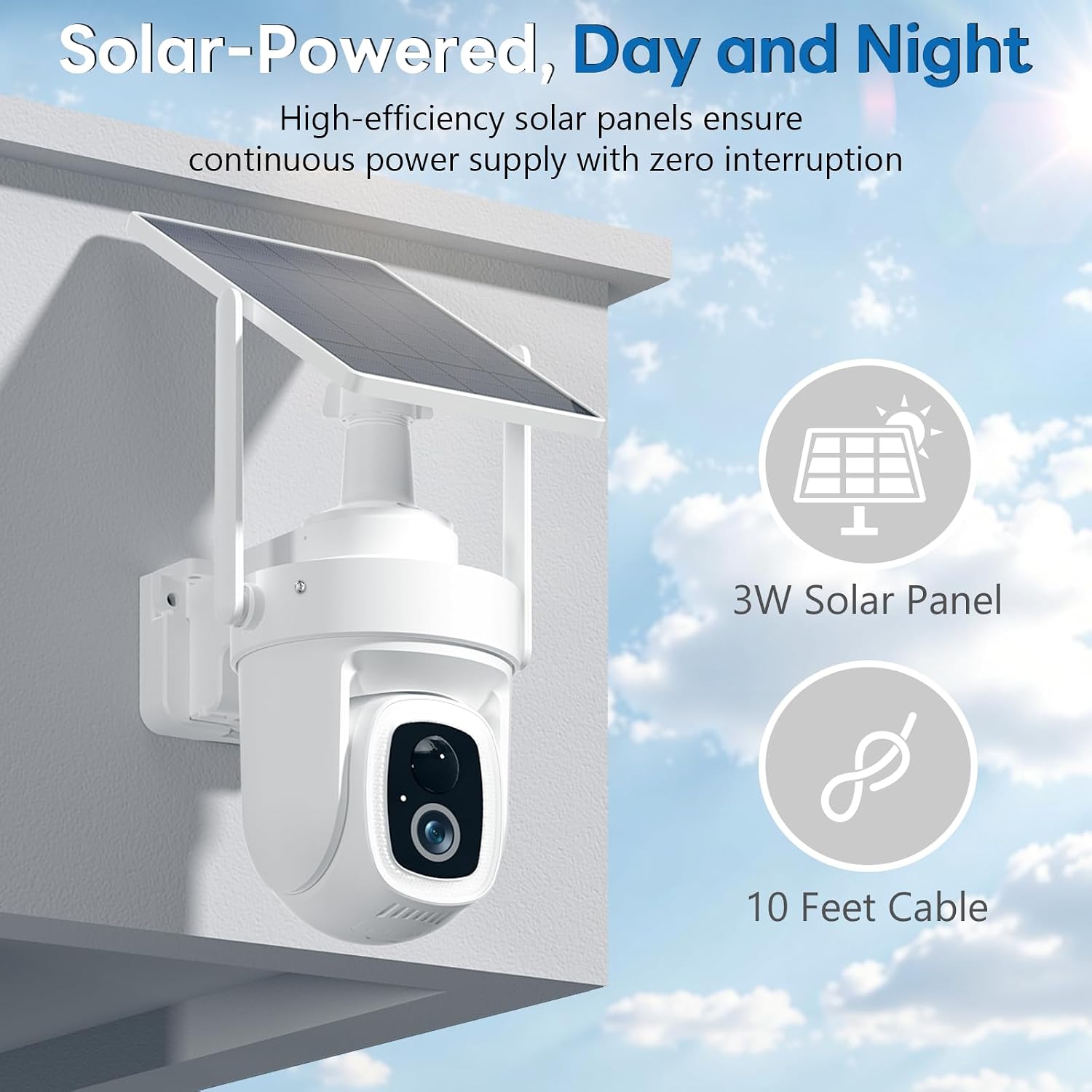 4K Security Cameras Wireless Outdoor with 360° Pan&Tilt,Auto Human Motion Tracking Cameras for Home Security,No Subscription,2.4G&5GHz WiFi Compatible,Color Night Vision,Solar Powered,2 Cam-Kit