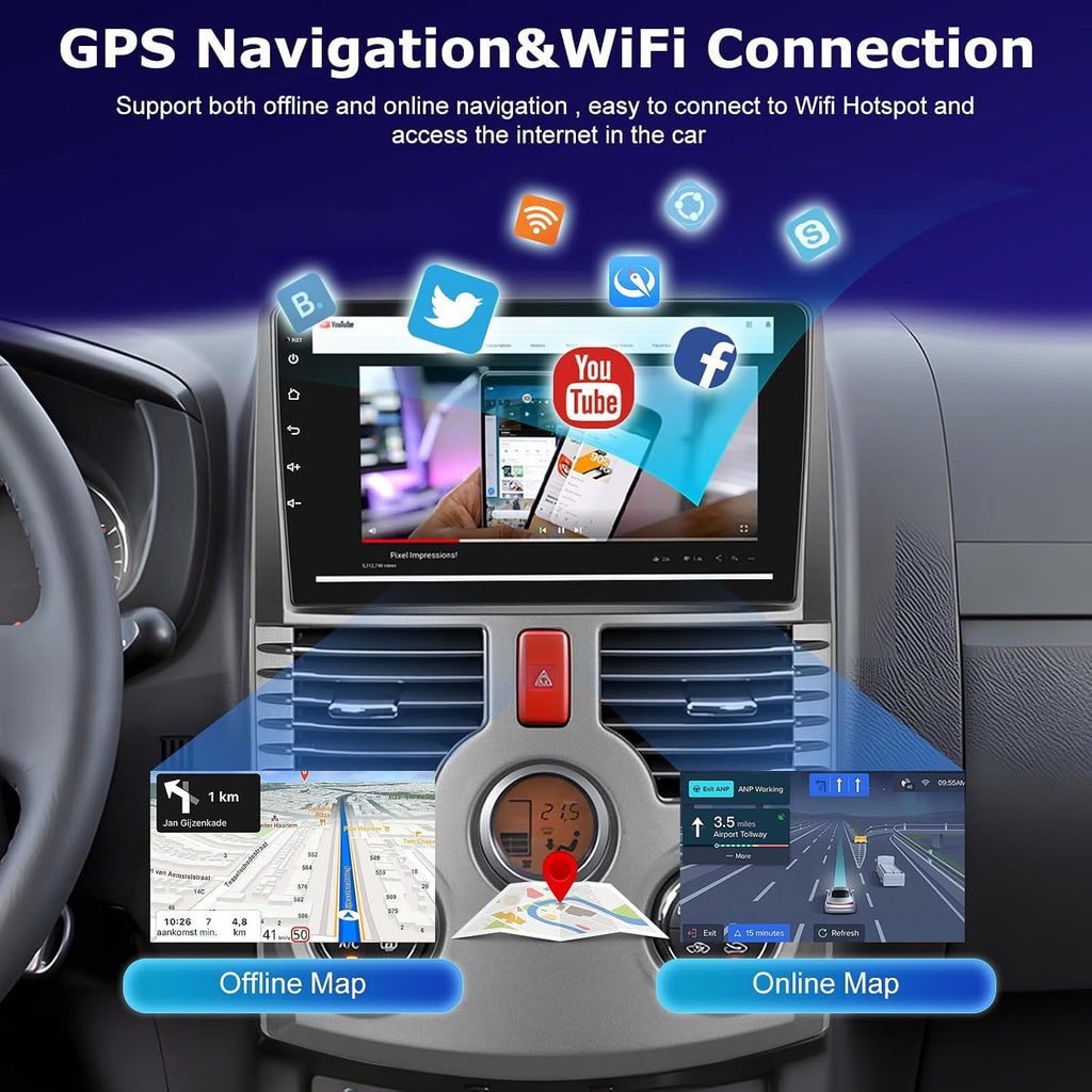 [4+64G] for Toyota Rush/Daihatsu Terios 2006-2016 Upgrade Radio: NHOPEEW 9 inch IPS Touchscreen Android Stereo - Wireless Carplay and Android Auto, Custom Homepage, 5G/WiFi, GPS, DSP + Backup Camera