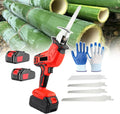 Cordless Reciprocating Saw, 21V Handheld Electric Saws, with 2 Batteries, 4 Pcs Saw Blades, 12 Pairs of Gloves, Fast Charger, for Wood Metal PVC Cutting