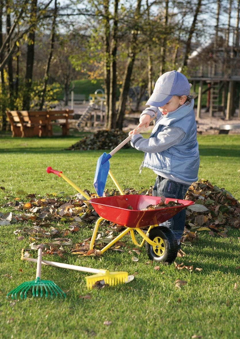 Children's Garden Tool Set Rolly Wheelbarrow Lawn Mower Shovel Rake