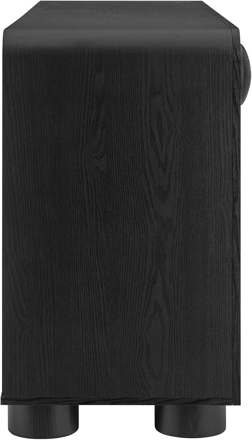 Modway Sonnet Retro Curved Sideboard in Black – 57 Inch Modern Buffet Cabinet with Circle Knobs – Credenza Cabinet with 3 Drawers – TV Stand Media Cabinet for Living Room, Home Office, Lounge Area