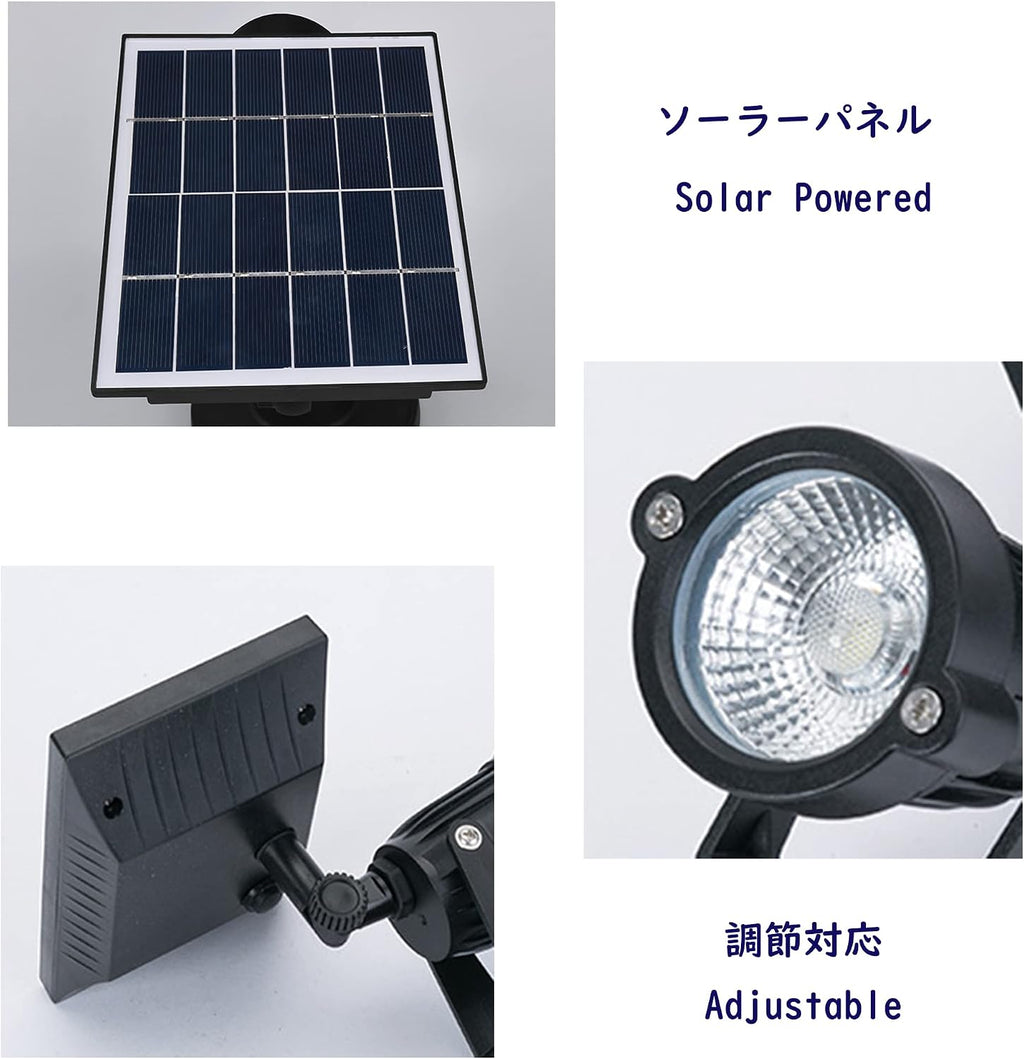 Outdoor LED Spotlight Waterproof Solar Spotlights with Clip Security Tree Spotlights Adjustable IP65 Mini Clip Lamp for Billboards Courtyard Garden Pathway Light-Operated HWD0174-3P