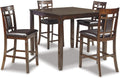 Signature Design by Ashley Bennox 5 Piece Counter Height Dining Set, Includes Table & 4 Barstools, Brown