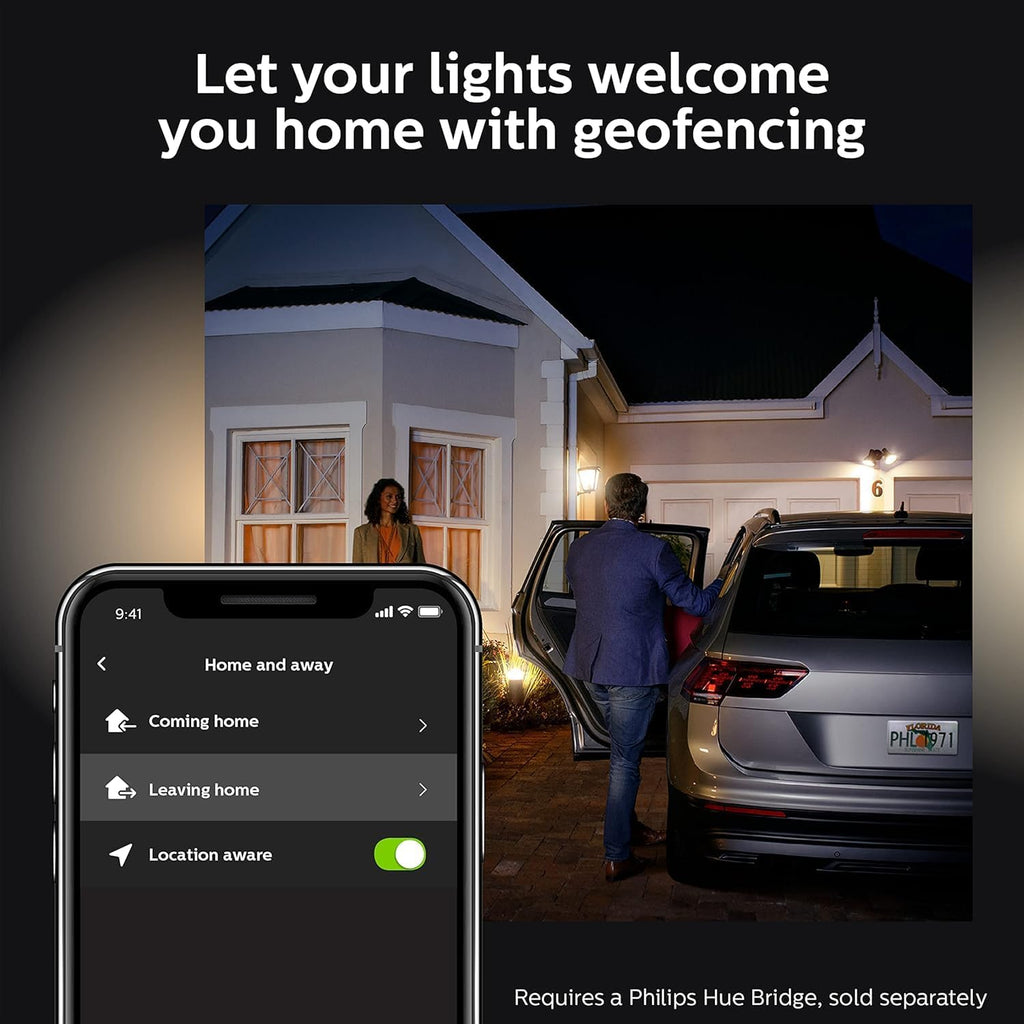 Philips Hue Lily Outdoor Smart Spotlight Base Kit, 3 Pack, White and Color Ambiance LED Walkway Lights, Low Voltage Landscape Lighting, Requires Bridge, Control with App & Voice, Weatherproof