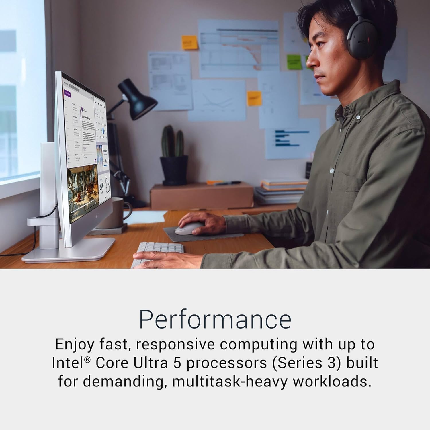Dell 24 All-in-One Desktop, Intel Ultra 7 355, 64GB DDR5, 1TB SSD, Copilot+ PC, 23.8' FHD(1920x1080) Touchscreen, Pen Support, Wi-Fi 7, Win 11 Home, BT 6, KB and Mouse