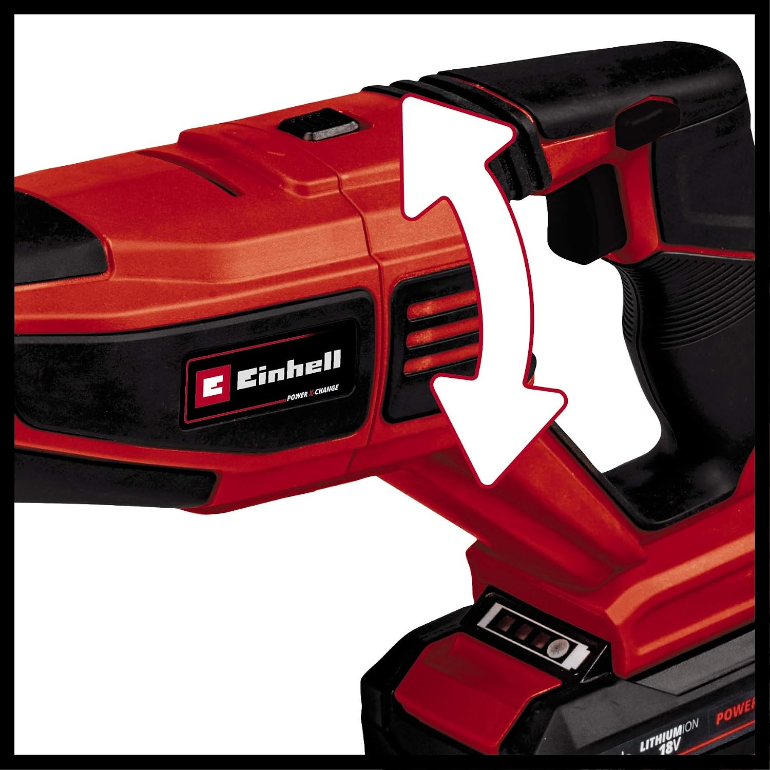 Einhell Power X-Change Cordless Reciprocating Saw - 28mm Stroke, 18V Brushless Electric Saw To Cut Wood, Plastic and Metal - TE-AP 18/28 Li Solo Recip Power Saw (Battery Not Included)