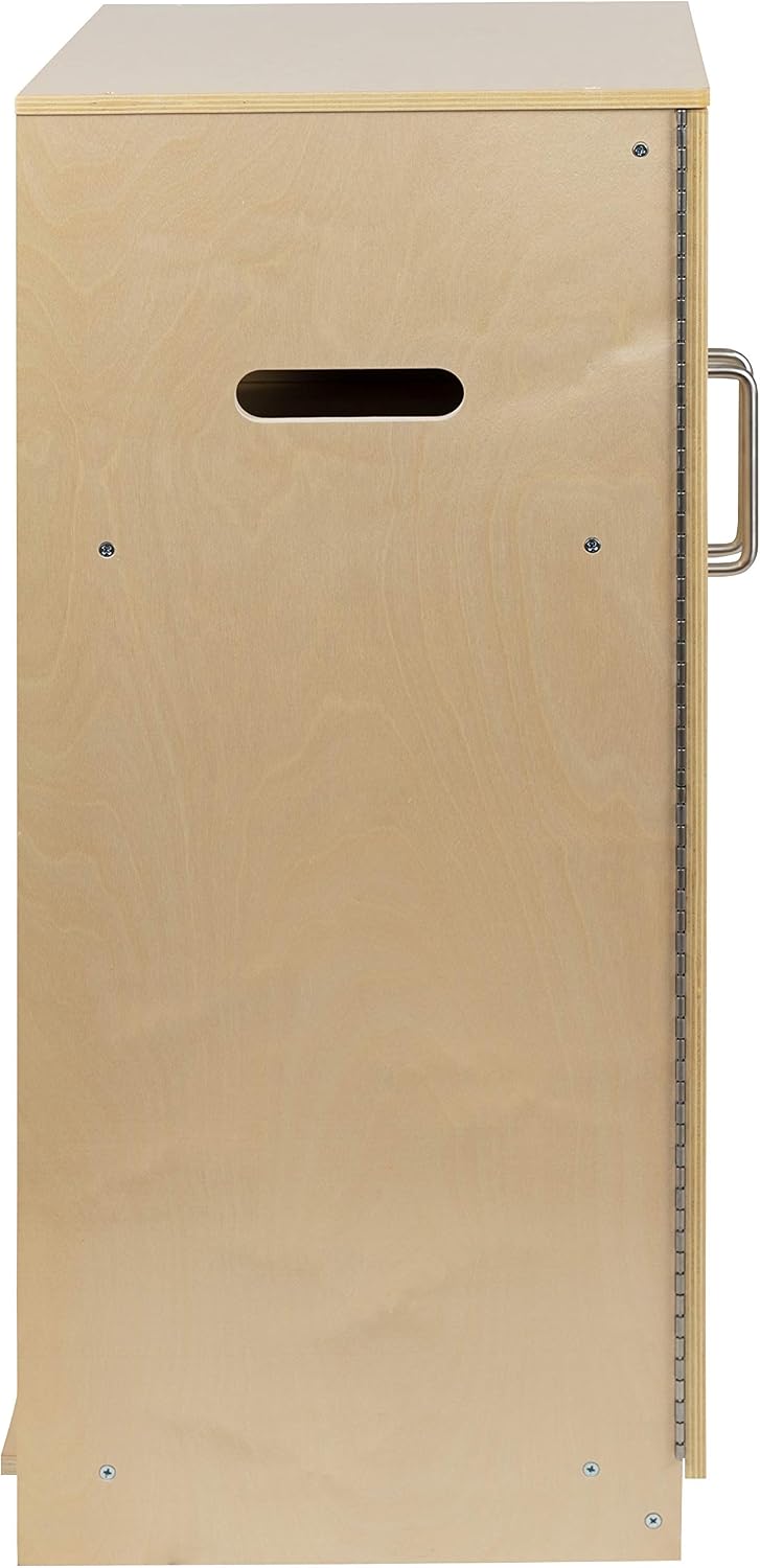 Flash Furniture Hercules Children's Wooden Kitchen Refrigerator for Commercial or Home Use - Safe, Kid Friendly Design, Natural