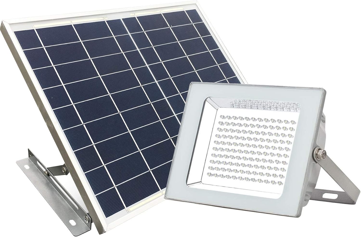 SUNLONG 120 LED Solar Flood Lights,Outdoor Waterproof Sign Lights Aluminum Casting Security Light for Garage Billboard Yard Parking Patio