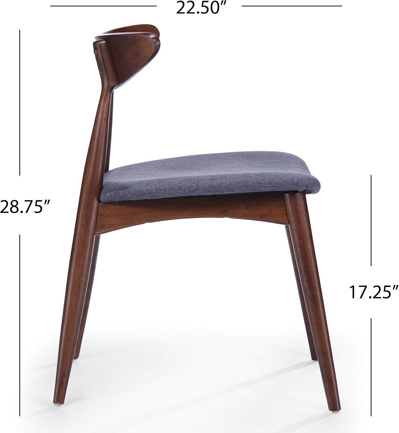 Christopher Knight Home Barron Fabric Dining Chairs, 2-Pcs Set, Charcoal