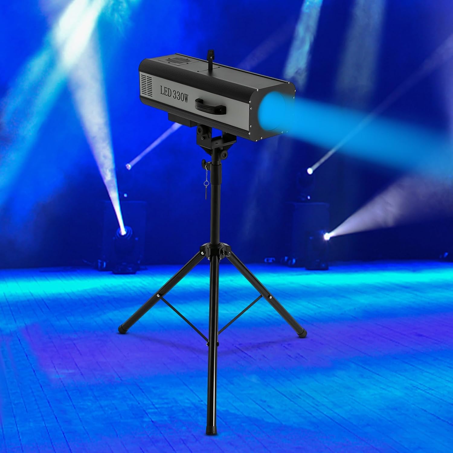330W Stage Spotlight,Follow Spot Light with Tripod Bracket,Spotlight Lamp Manual Control Stage LedLight，Stand Party DJ Disco Light Beam for Wedding Birthdays Christmas Party