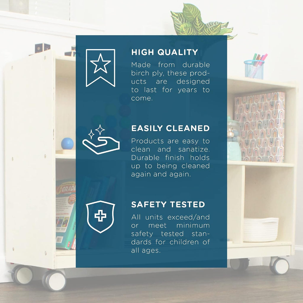 Children's Factory Children's Factory Value Line Reading Nook, Kids Bookshelf, Toddler Bookshelf Reading Nook, Blue