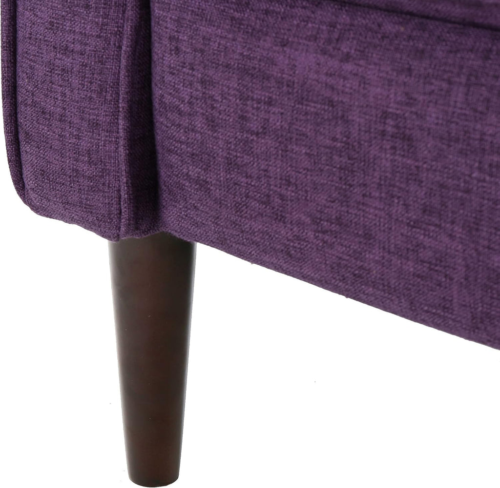 Christopher Knight Home Mervynn Mid-Century Modern Fabric Recliner,polyester, Muted Purple / Dark Espresso