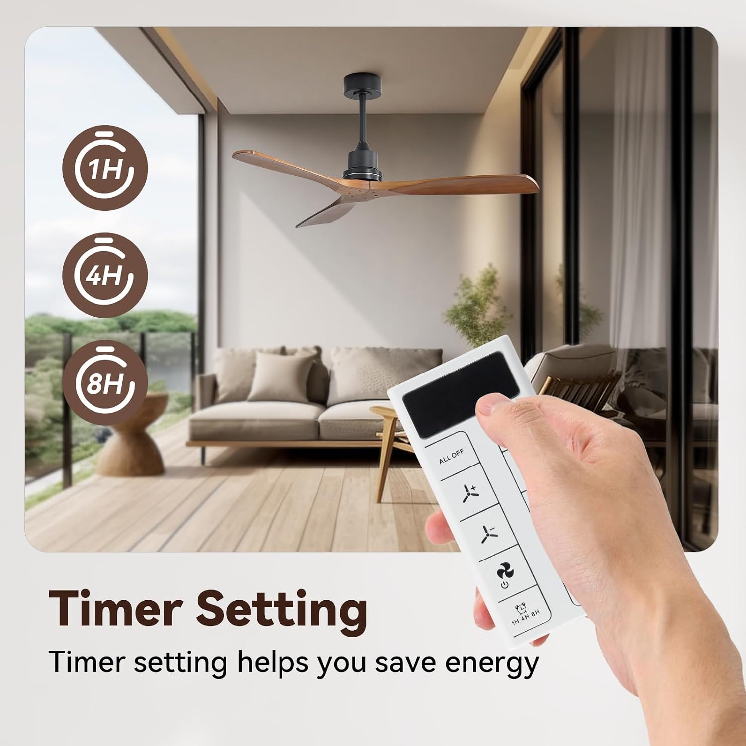 Sofucor Smart Ceiling Fan no Lights, 52' Low Profile Ceiling Fans with Remote, Compatible with Alexa/Google/App, 6-Speed Timing Reversible DC Motor for Bedroom Living Room Patio Indoor Outdoor