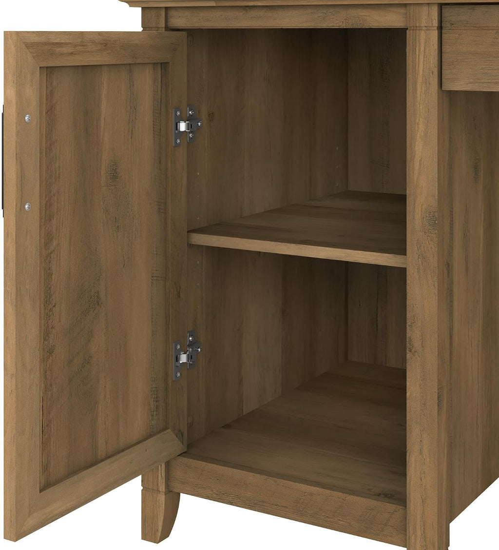 Bush Home Key West Computer Desk with Storage | Farmhouse PC Table for Home Office in Reclaimed Pine | 54W x 24D