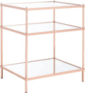 Safavieh Home Collection ACC6203 Accent Table, Rose Gold/Glass