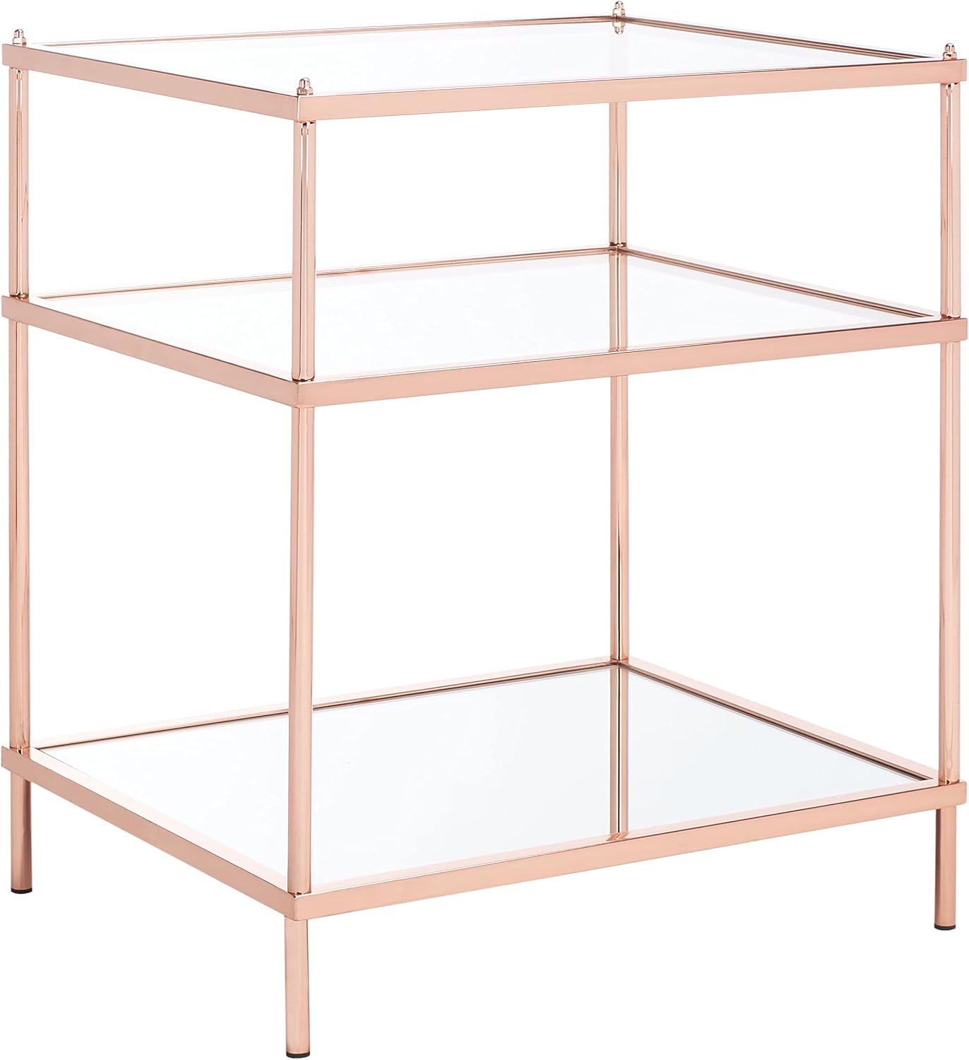 Safavieh Home Collection ACC6203 Accent Table, Rose Gold/Glass